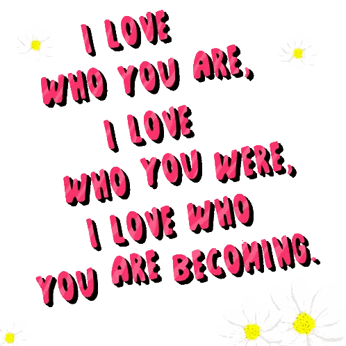 A Poster That Says I Love Who You Are Sticker