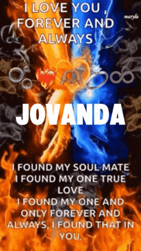 A Poster That Says ' I Love You Forever And Always Jovanda ' On It GIF