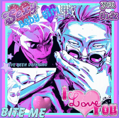 A Poster That Says I Love You With A Picture Of A Man Covering His Mouth GIF