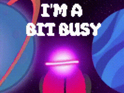 A Poster That Says " I 'M A Bit Busy " On It GIF