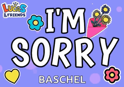A Poster That Says I 'M Sorry By Baschel GIF
