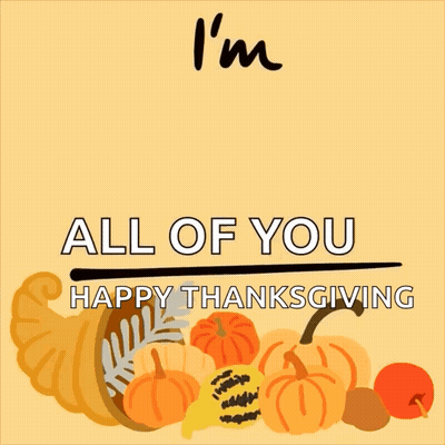 A Poster That Says " I 'M Thankful For All Of You " GIF