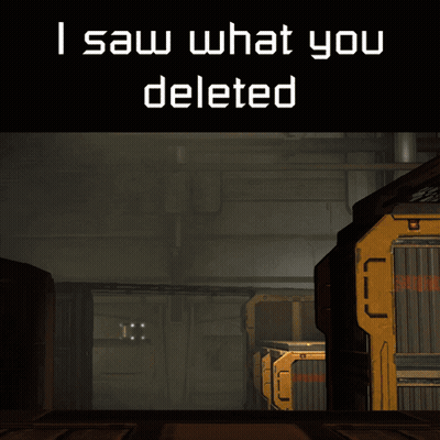 A Poster That Says " I Saw What You Deleted " On It GIF