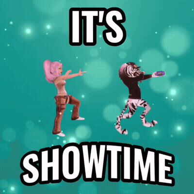 A Poster That Says ' It 'S Showtime ' On The Top GIF
