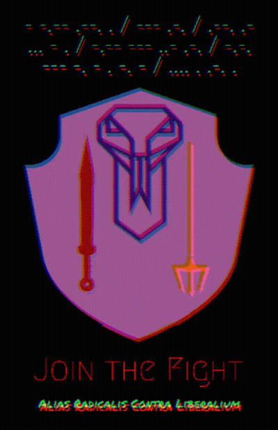 A Poster That Says Join The Fight With A Shield And Sword GIF