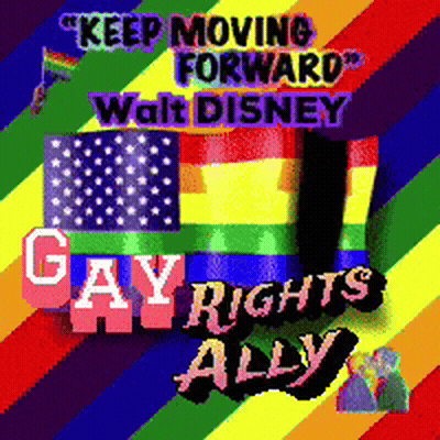 A Poster That Says Keep Moving Forward Walt Disney GIF