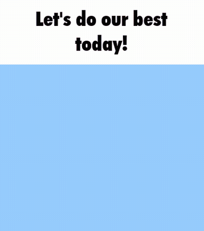 A Poster That Says " Let 'S Do Our Best Today " With Two Cartoon Characters GIF