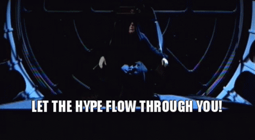 A Poster That Says " Let The Hype Flow Through You " On It GIF