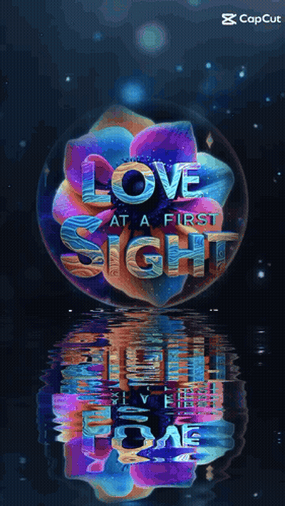 A Poster That Says Love At A First Sight On It GIF