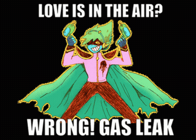 A Poster That Says Love Is In The Air GIF