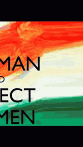 A Poster That Says " Man Protect Men " On A Colorful Background GIF