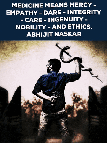 A Poster That Says Medicine Means Mercy Empathy Dare Integrity Nobility And Ethics GIF