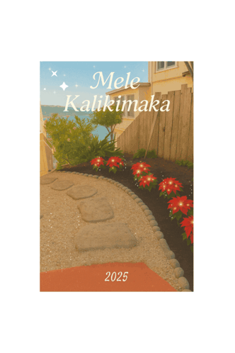 A Poster That Says Mele Kalikimaka On It GIF
