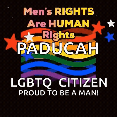 A Poster That Says Men 'S Rights Are Human Rights Paducah Lgbtq Citizen GIF