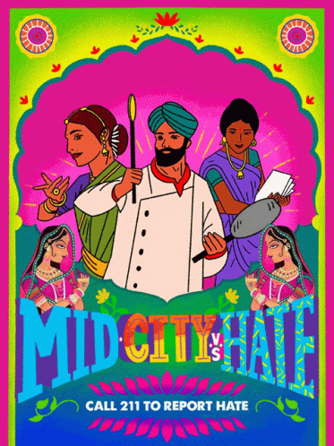 A Poster That Says Mid City Vs Hate GIF