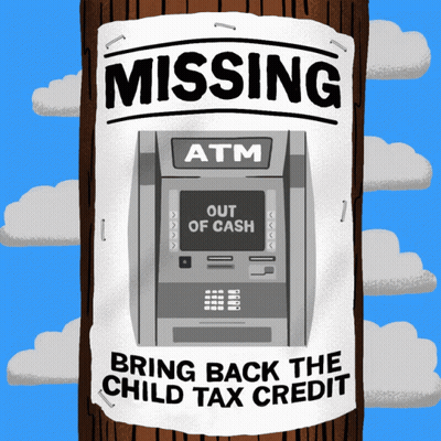 A Poster That Says Missing Atm On It GIF