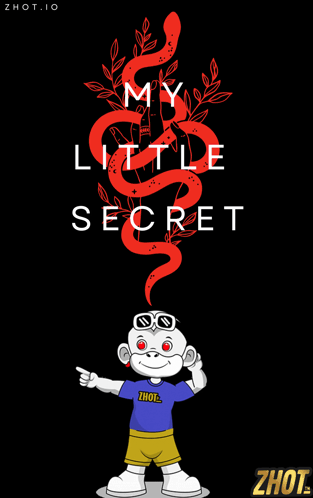 A Poster That Says My Little Secret With A Cartoon Character GIF