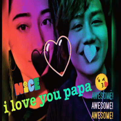 A Poster That Says Nice I Love You Papa Awesome GIF