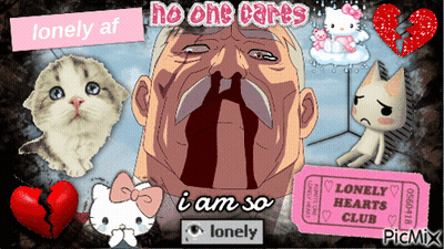 A Poster That Says No One Cares And I Am So Lonely GIF