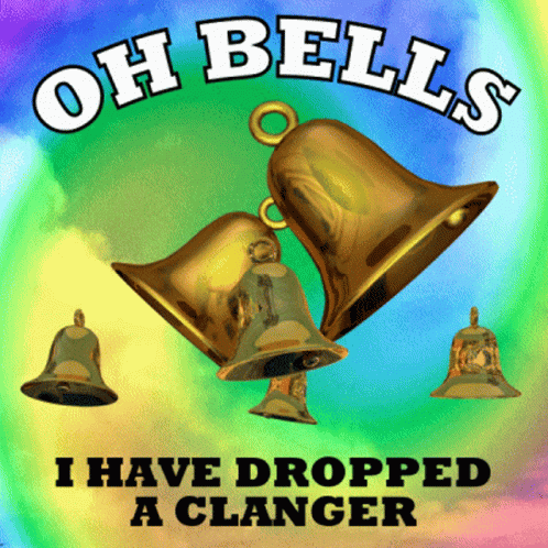 A Poster That Says Oh Bells On It GIF