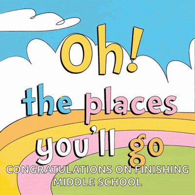 A Poster That Says Oh The Places You Ll Go GIF