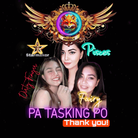 A Poster That Says " Pa Tasking Po Thank You " On It GIF