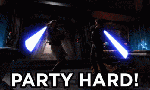 Party Hard Poster With Man In Suit GIF
