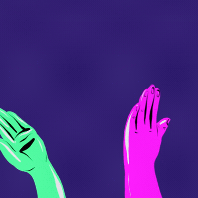 A Poster That Says Phone Banking For Justice With Two Hands GIF