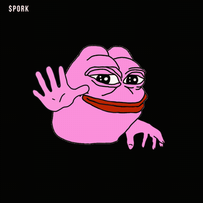A Poster That Says Pork Loves U With A Pig GIF