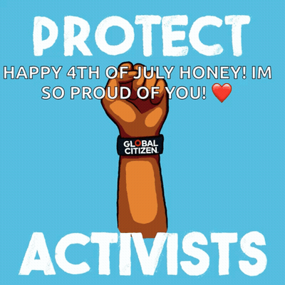 A Poster That Says " Protect Happy 4Th Of July Honey Im So Proud Of You " GIF