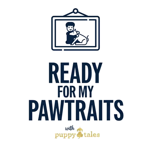 A Poster That Says Ready For My Paw Traits With Puppy Tales Sticker