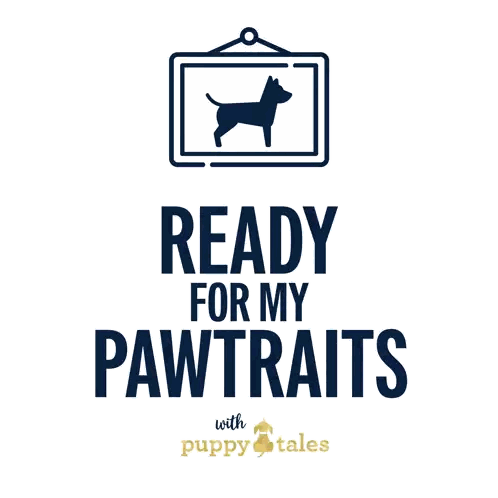 A Poster That Says " Ready For My Pawtraits " Sticker