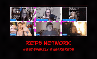 A Poster That Says Red5 Network #Red5family #Wearered5 On It GIF