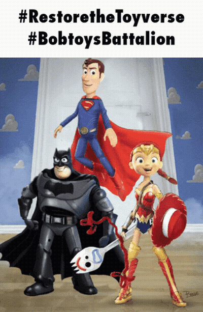A Poster That Says #Restore The Toyverse #Bobtoysbattalion GIF
