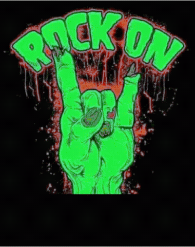A Poster That Says Rock On And Shine On GIF