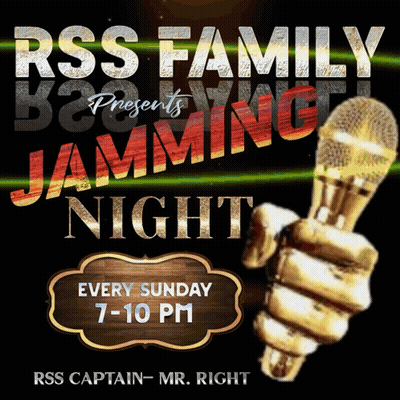 A Poster That Says Rss Family Jamming Night Every Sunday 7-10 Pm GIF