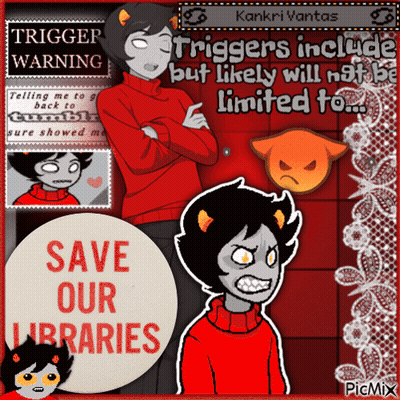 A Poster That Says Save Our Libraries On It GIF