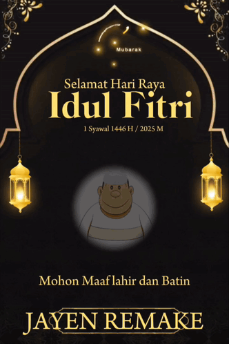 A Poster That Says Selamat Hari Raya Idul Fitri GIF