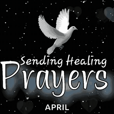A Poster That Says Sending Healing Prayers With A Dove GIF