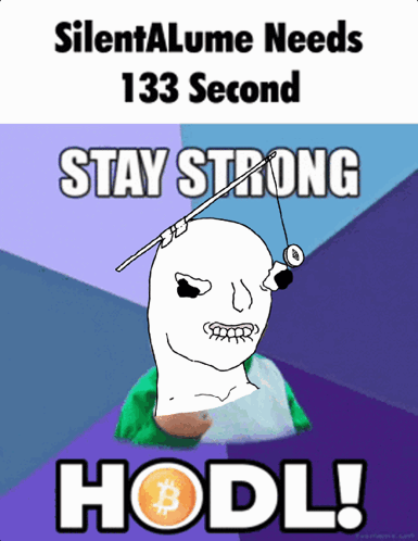 A Poster That Says Silentalumne Needs 133 Second Stay Strong Hodl! GIF