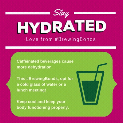 A Poster That Says Stay Hydrated With A Picture Of A Glass Of Water GIF