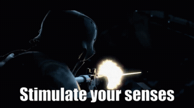A Poster That Says Stimulate Your Senses With A Butterfly In The Background GIF