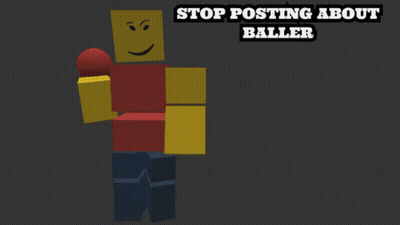 A Poster That Says " Stop Posting About Baller " GIF
