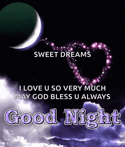 A Poster That Says Sweet Dreams And Good Night GIF