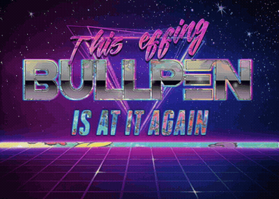 A Poster That Says That 'S Effing Bullpen Is At It Again GIF