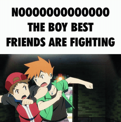 A Poster That Says The Boy Best Friends Are Fighting With Two Boys Fighting GIF