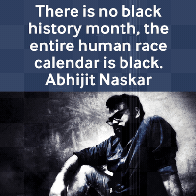 A Poster That Says There Is No Black History Month Entire Human Race Calendar Is Black GIF