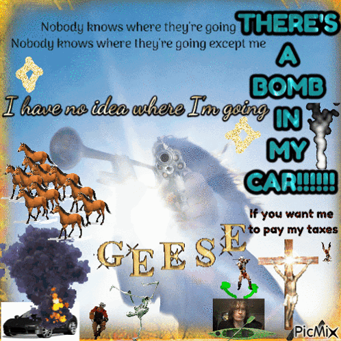 A Poster That Says ' There 'S A Bomb In My Car ' GIF