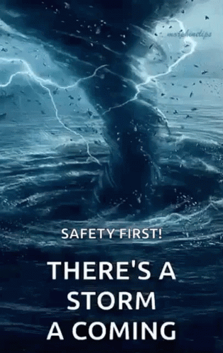 A Poster That Says There 'S A Storm Coming On It GIF