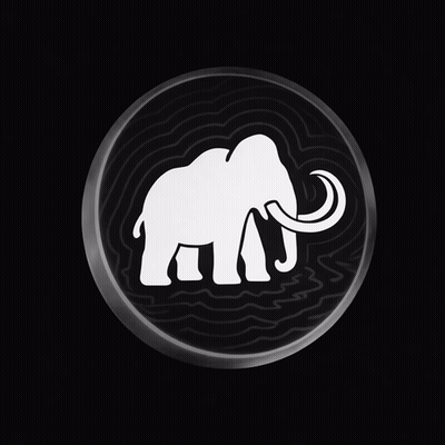 A Poster That Says Think Like A Mammut And Behave Like One GIF
